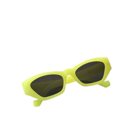 TOPFOXX X Women's Neon Green Bright as my Future Cat Eyes Sunglasses - Picture 7 of 7